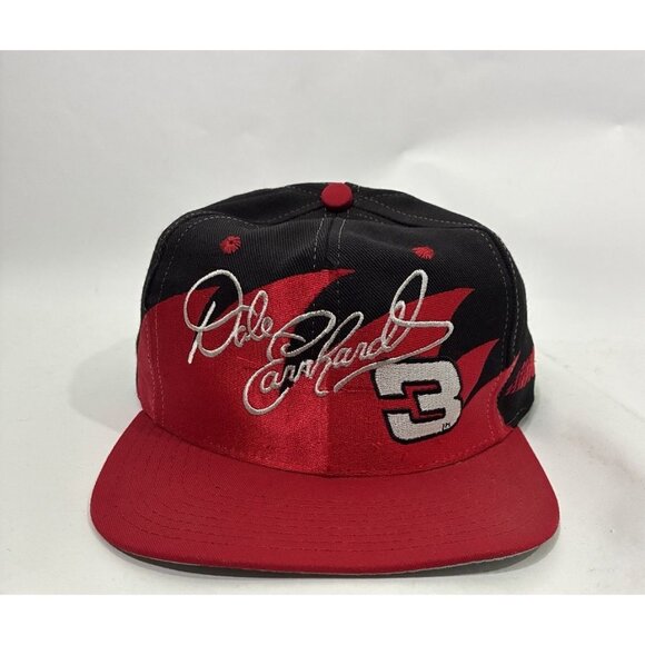 Vintage Dale Earnhardt The Intimidator RCR NASCAR Shark Tooth Snapback Hat Red - Picture 1 of 6